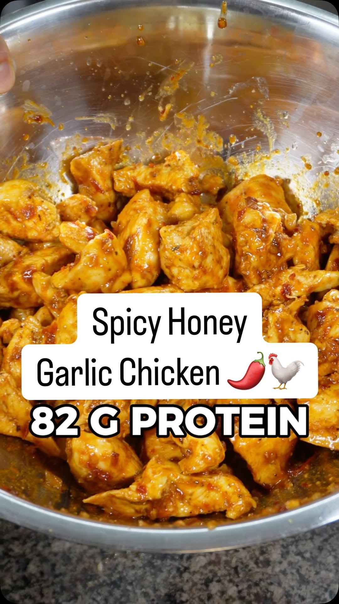 Spicy honey garlic chicken pasta